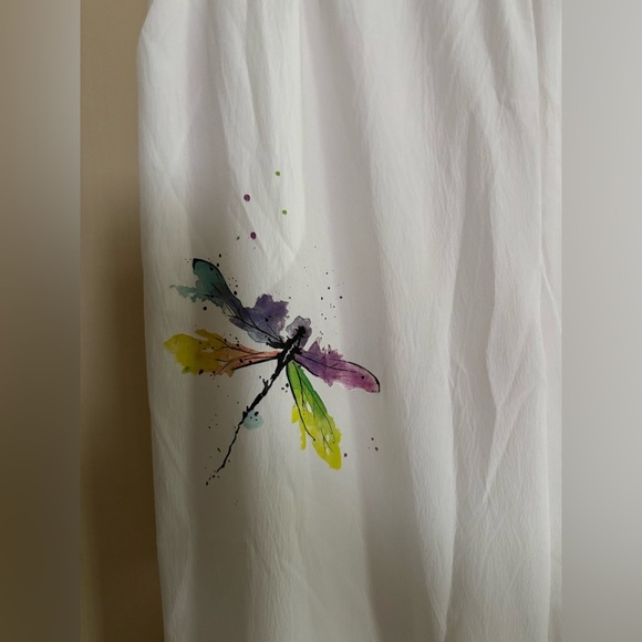 Flowy White linen like pants women’s  2XL - Picture 3 of 3